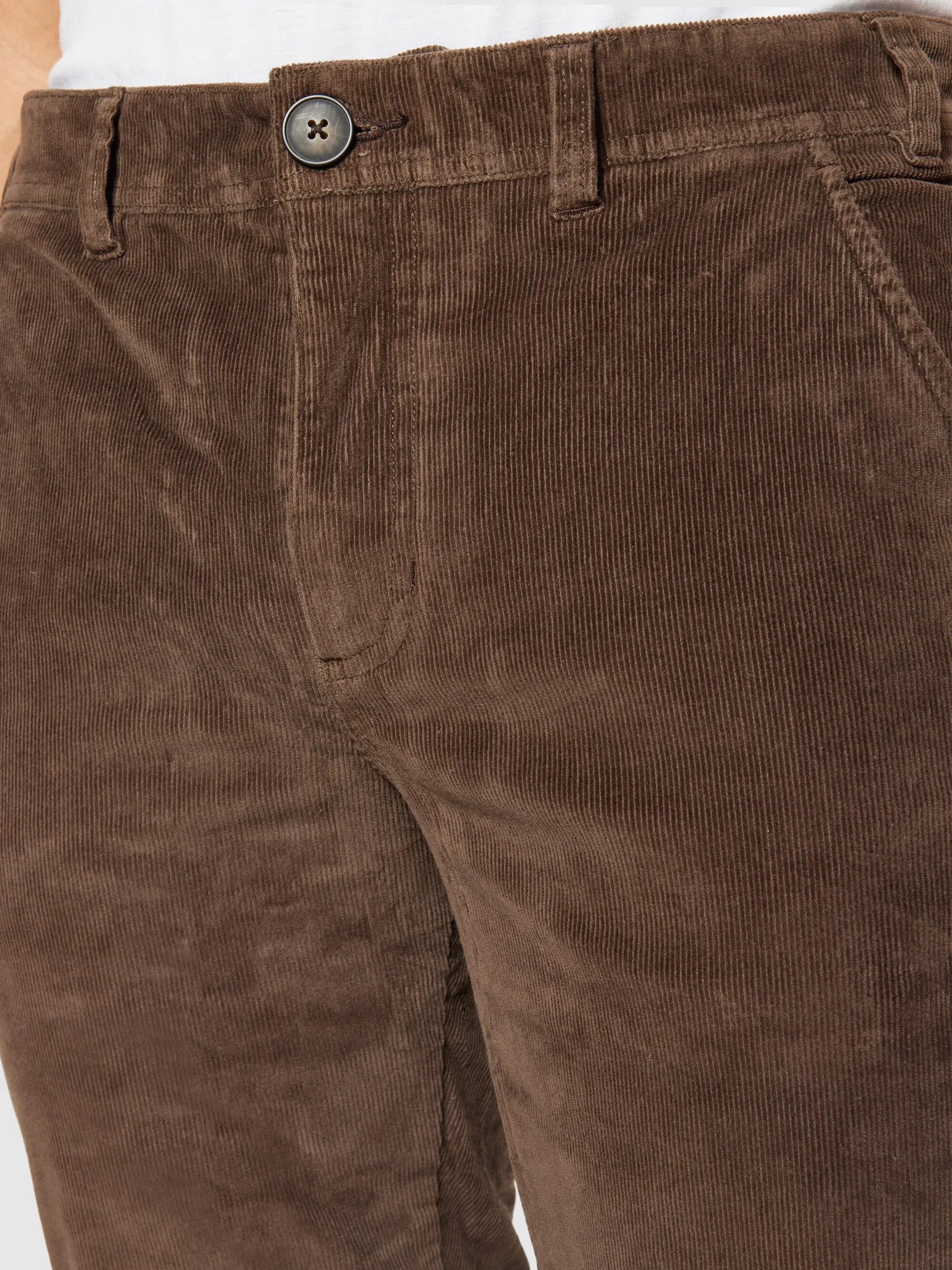 14 wales CHUCK regular corduroy chino pants - GOTS/Vegan - Demitasse (brown)