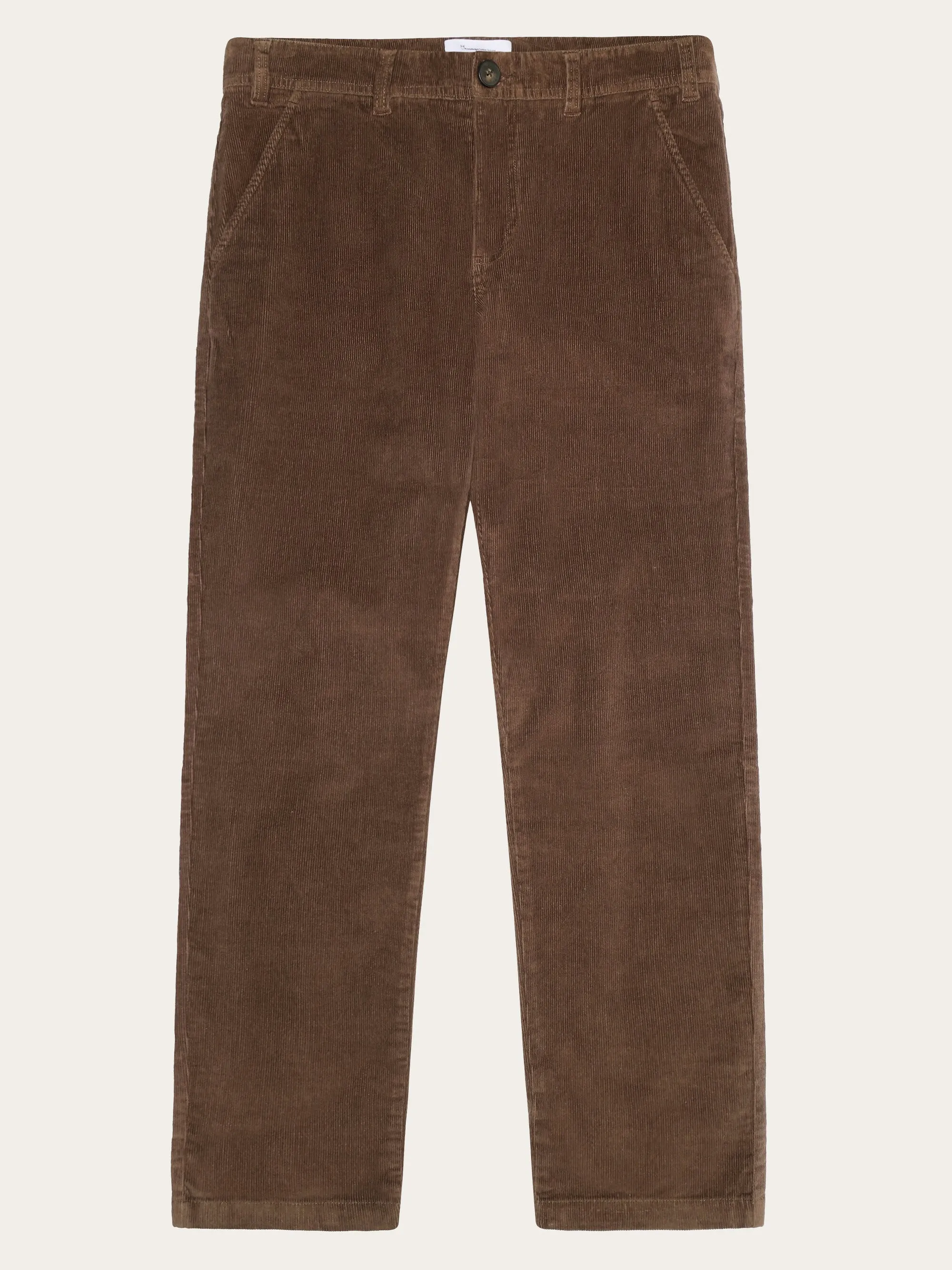 14 wales CHUCK regular corduroy chino pants - GOTS/Vegan - Demitasse (brown)