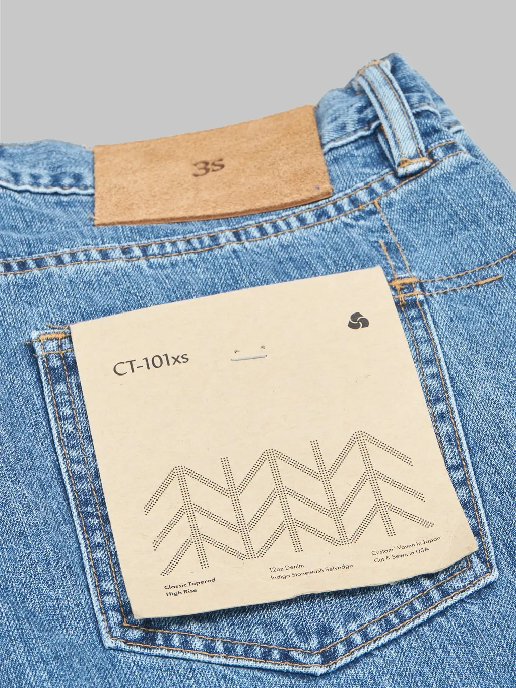 3sixteen CT-101xs Stonewashed Indigo Selvedge Classic Tapered Jeans