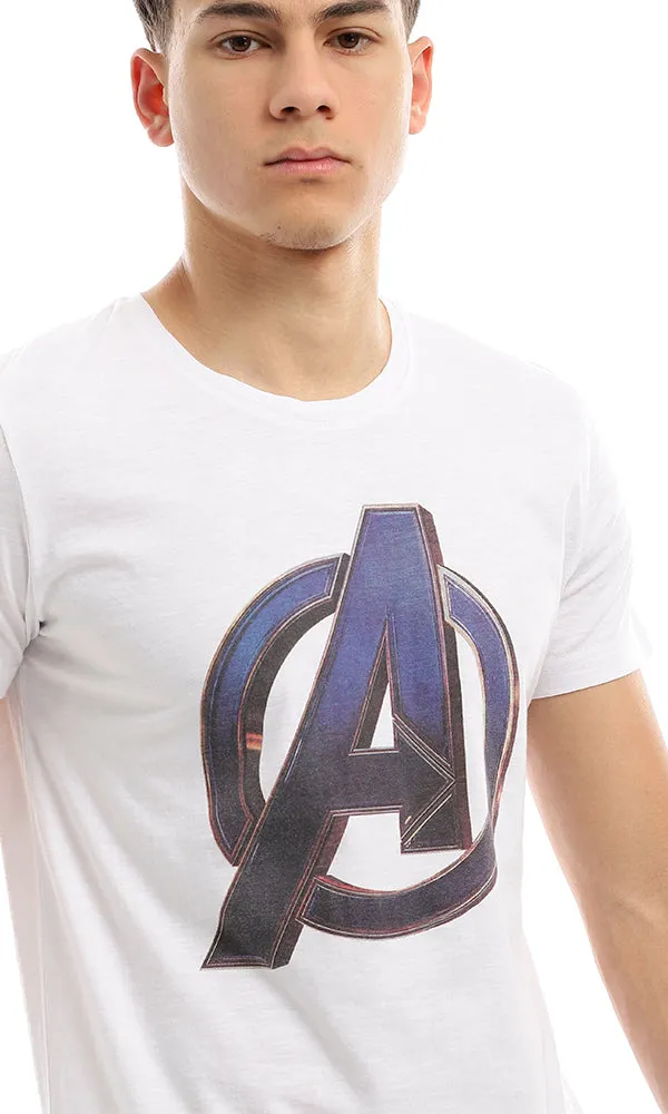 57493 Avengers Printing Summer White T-shirt