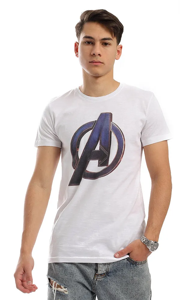 57493 Avengers Printing Summer White T-shirt