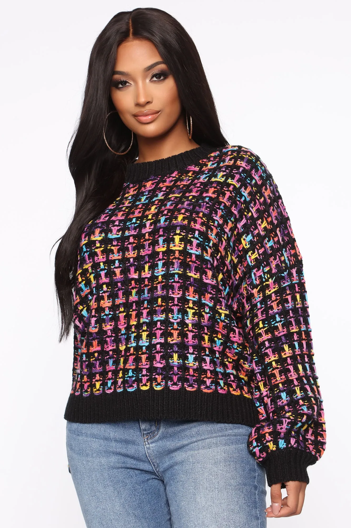 80's Flashback Sweater - Black/combo