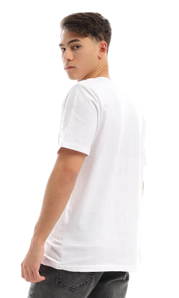 94612 White Standard Fit Slip On Cotton Basic Tee