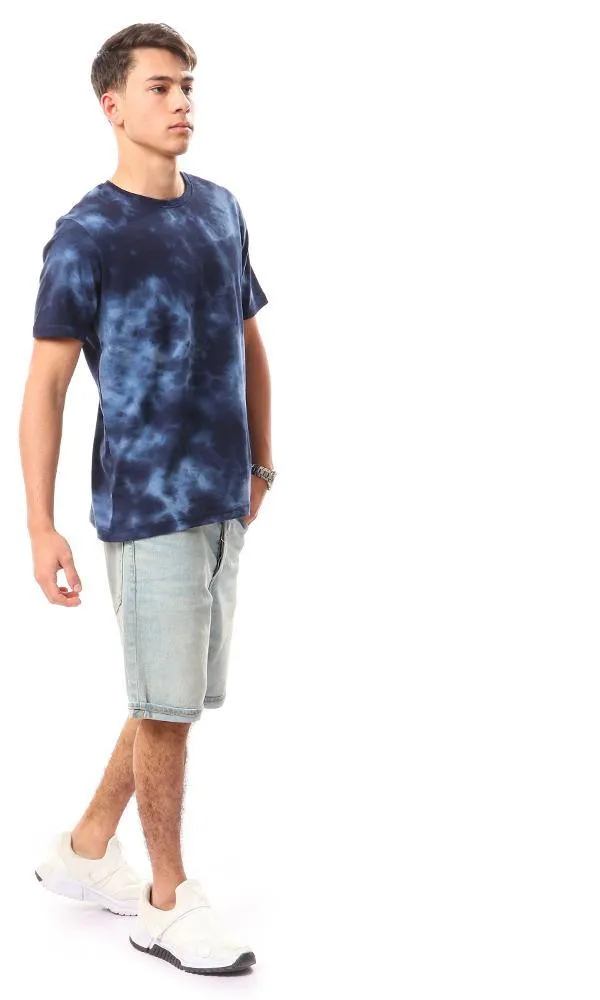 94941 Tie-Dye Cotton Slip On T-Shirt - Blue