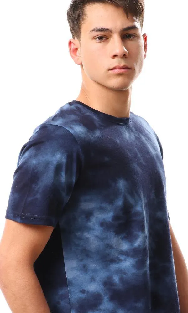 94941 Tie-Dye Cotton Slip On T-Shirt - Blue