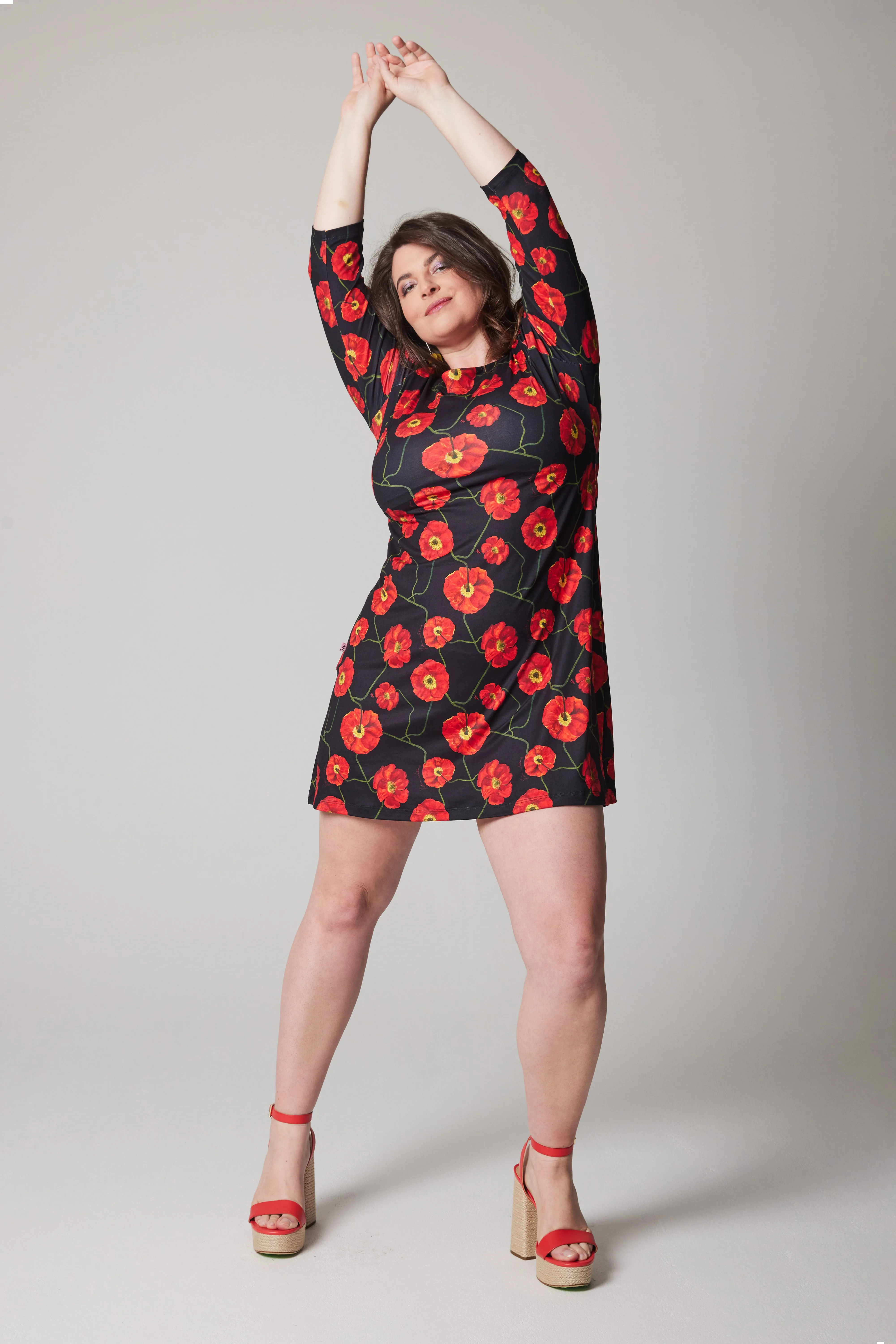 A-Line Dress - Poppies