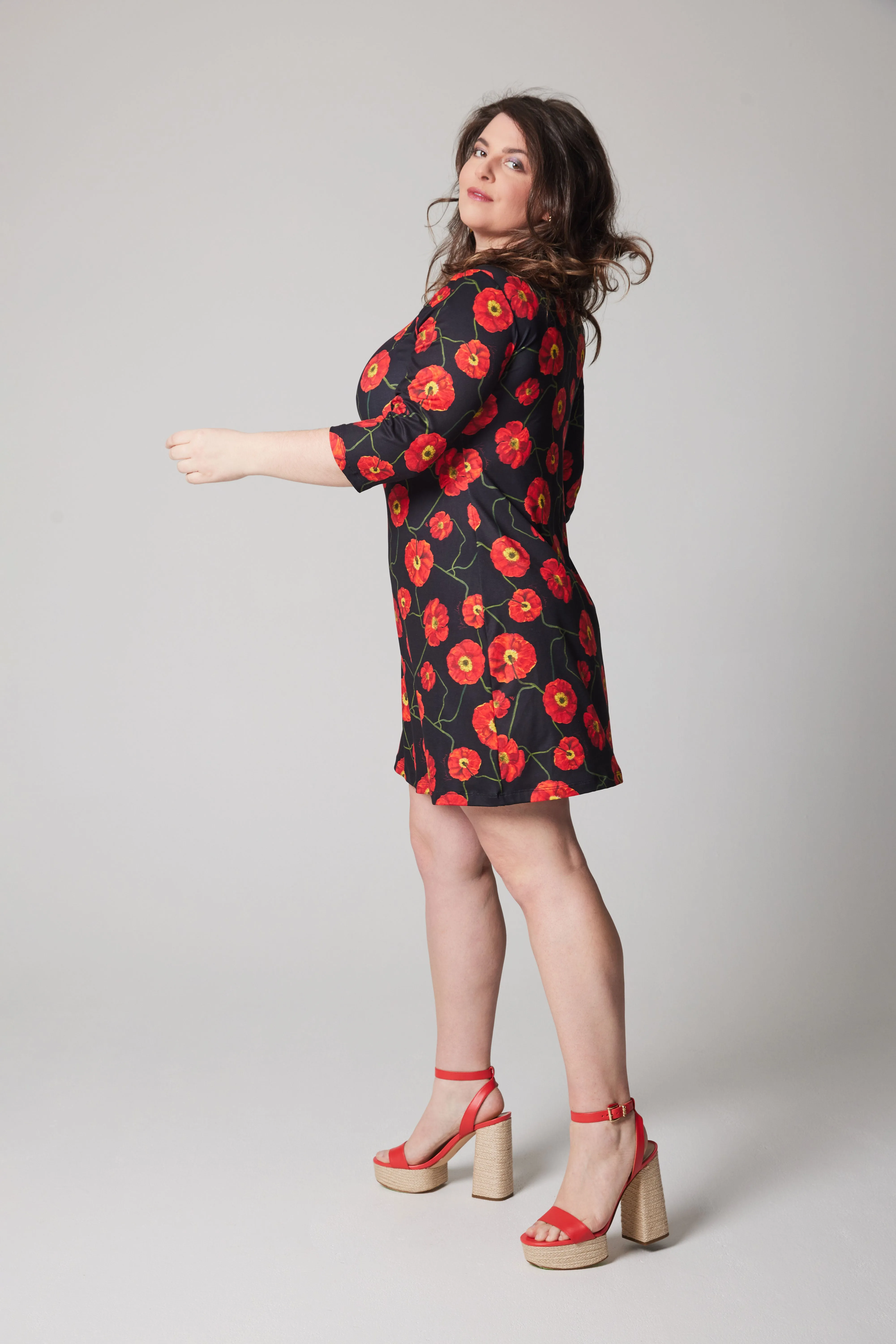 A-Line Dress - Poppies