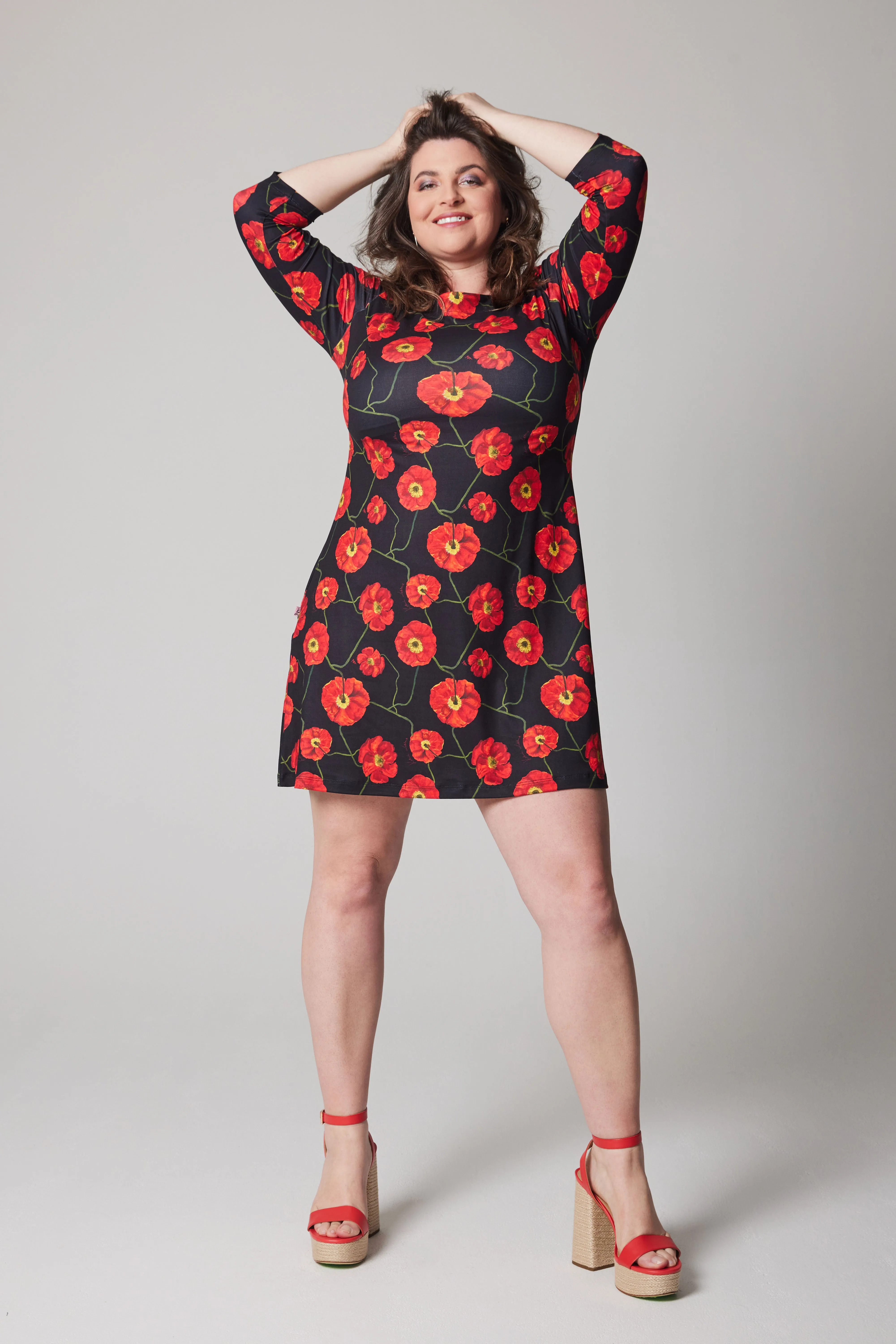 A-Line Dress - Poppies