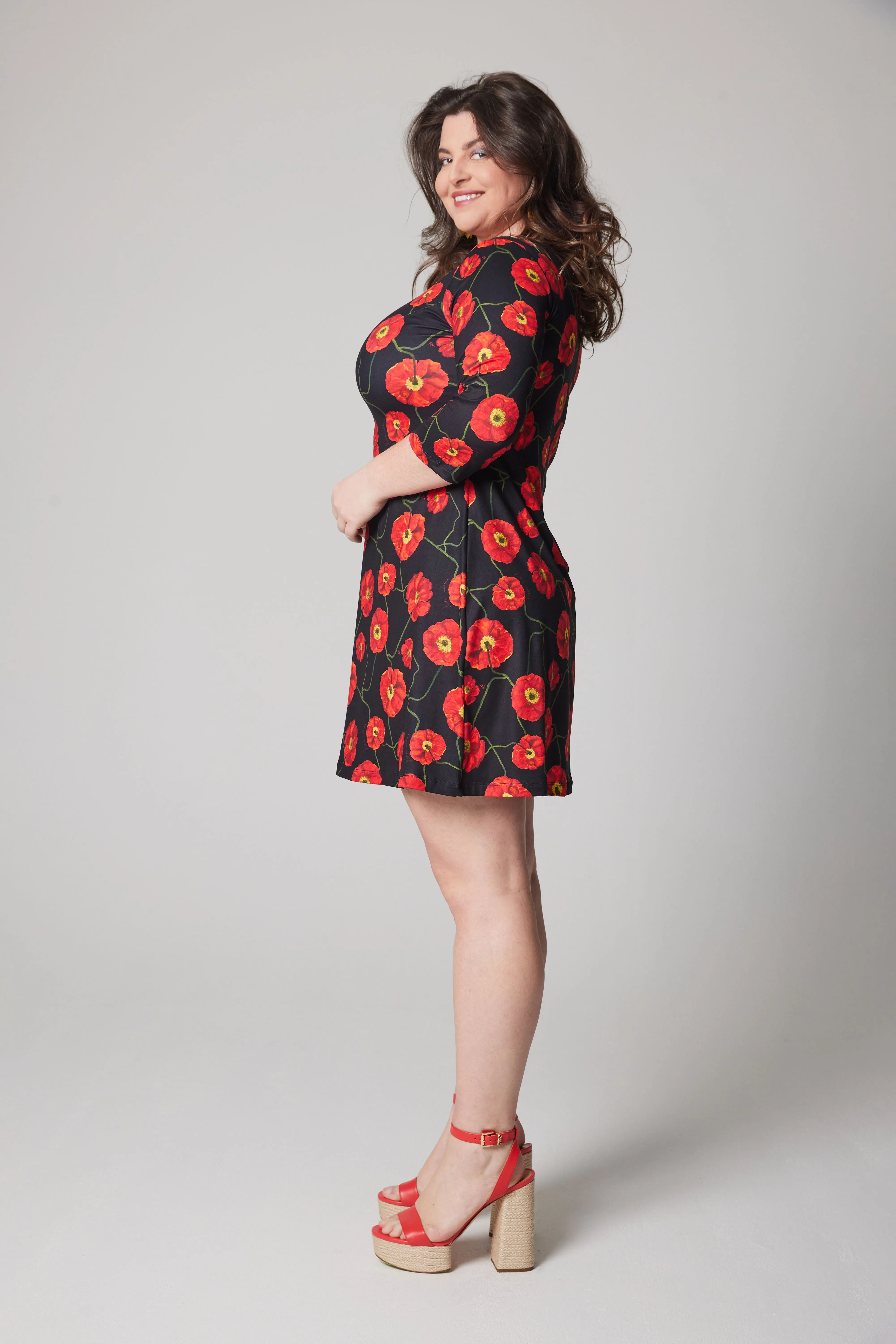 A-Line Dress - Poppies