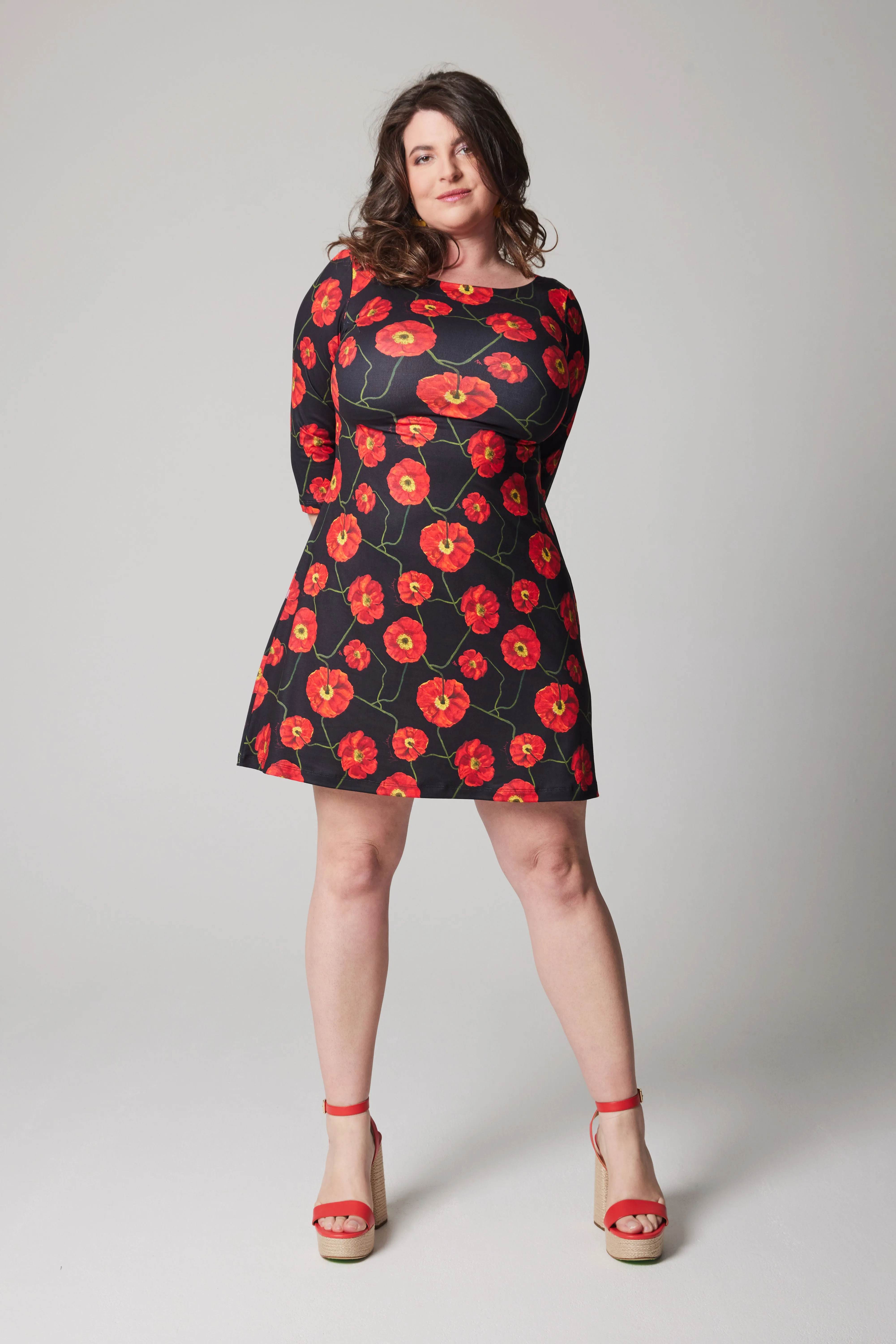 A-Line Dress - Poppies