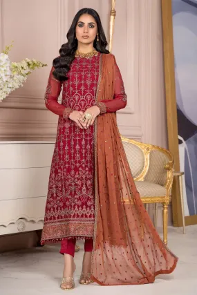 Afreen By Zarif Embroidered Net Unstitched 3 Piece Suit - 08