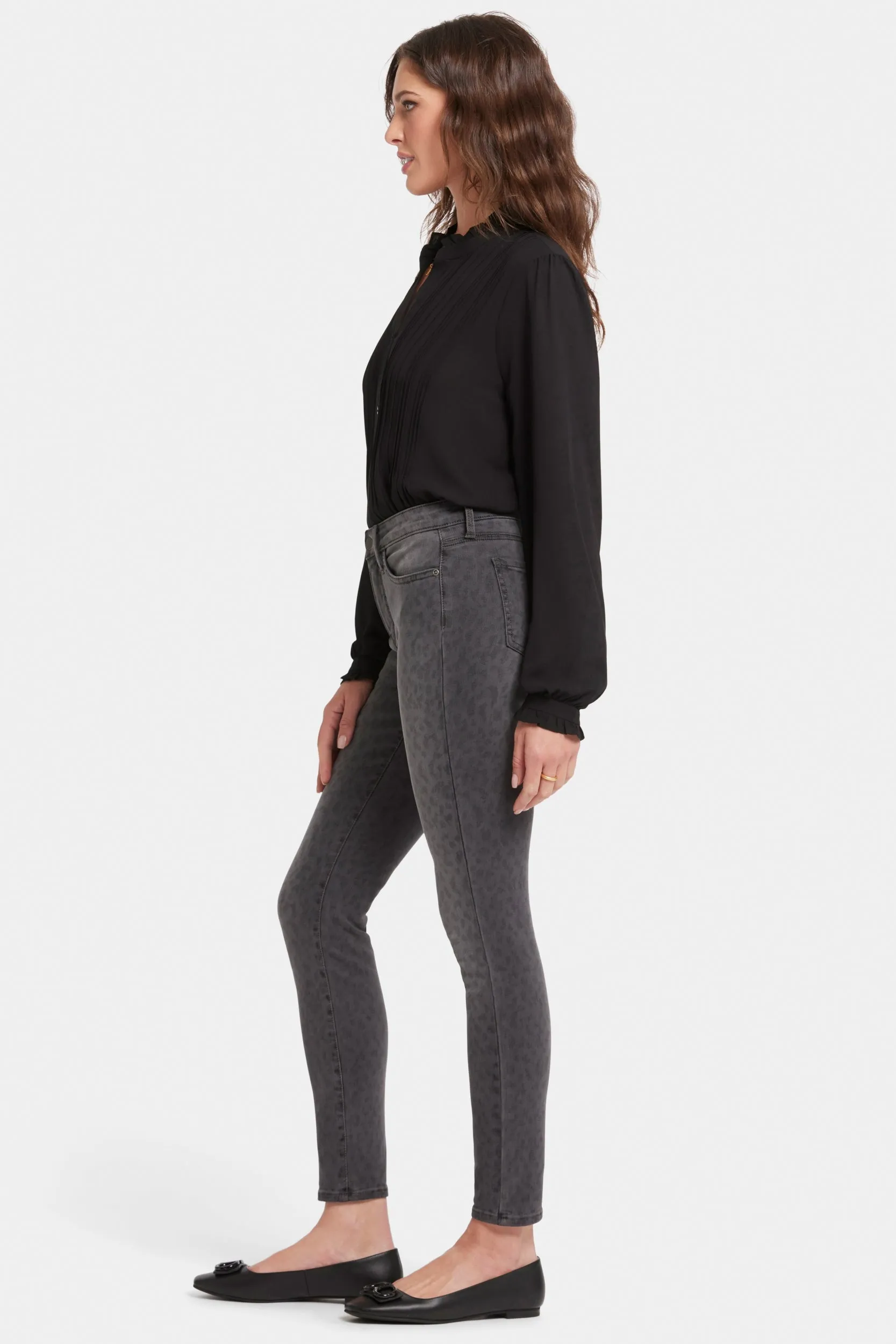 Ami Skinny Jeans Grijs Luipaardprint | Wild Spirit