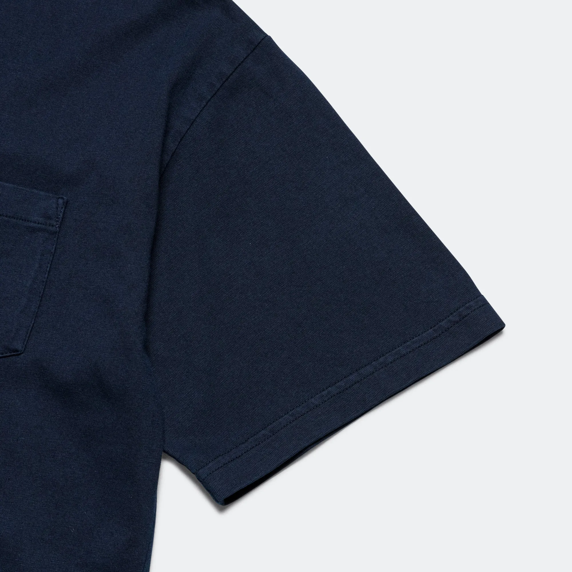 Basic Washed Pocket T-Shirt - Black Iris