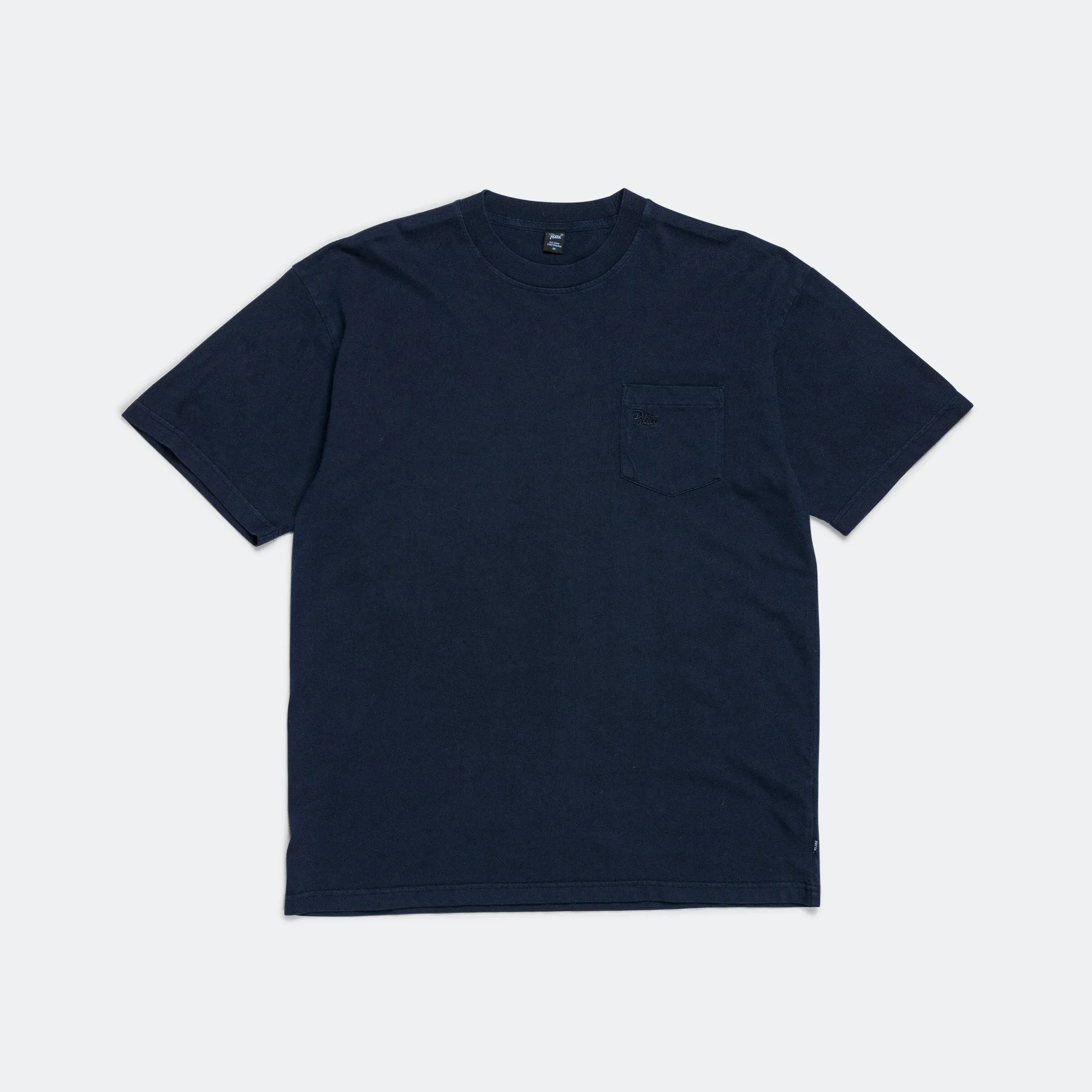 Basic Washed Pocket T-Shirt - Black Iris