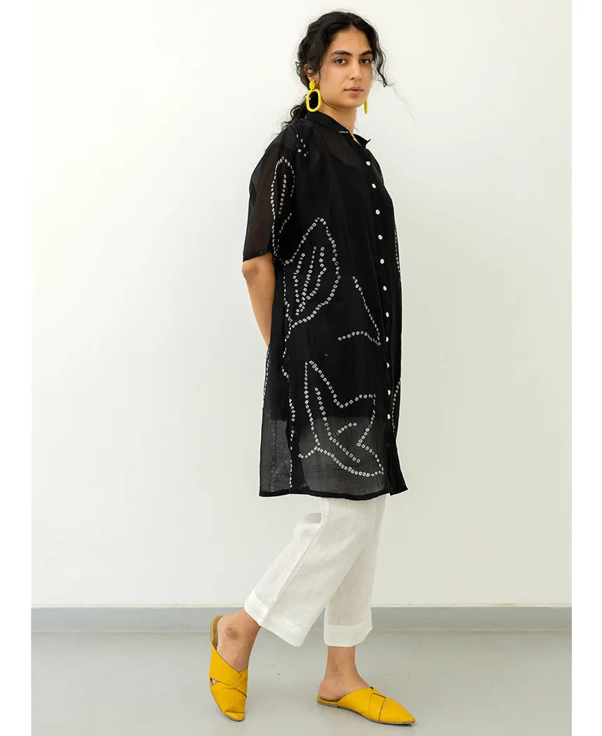 Black Bandhani Tunic Set