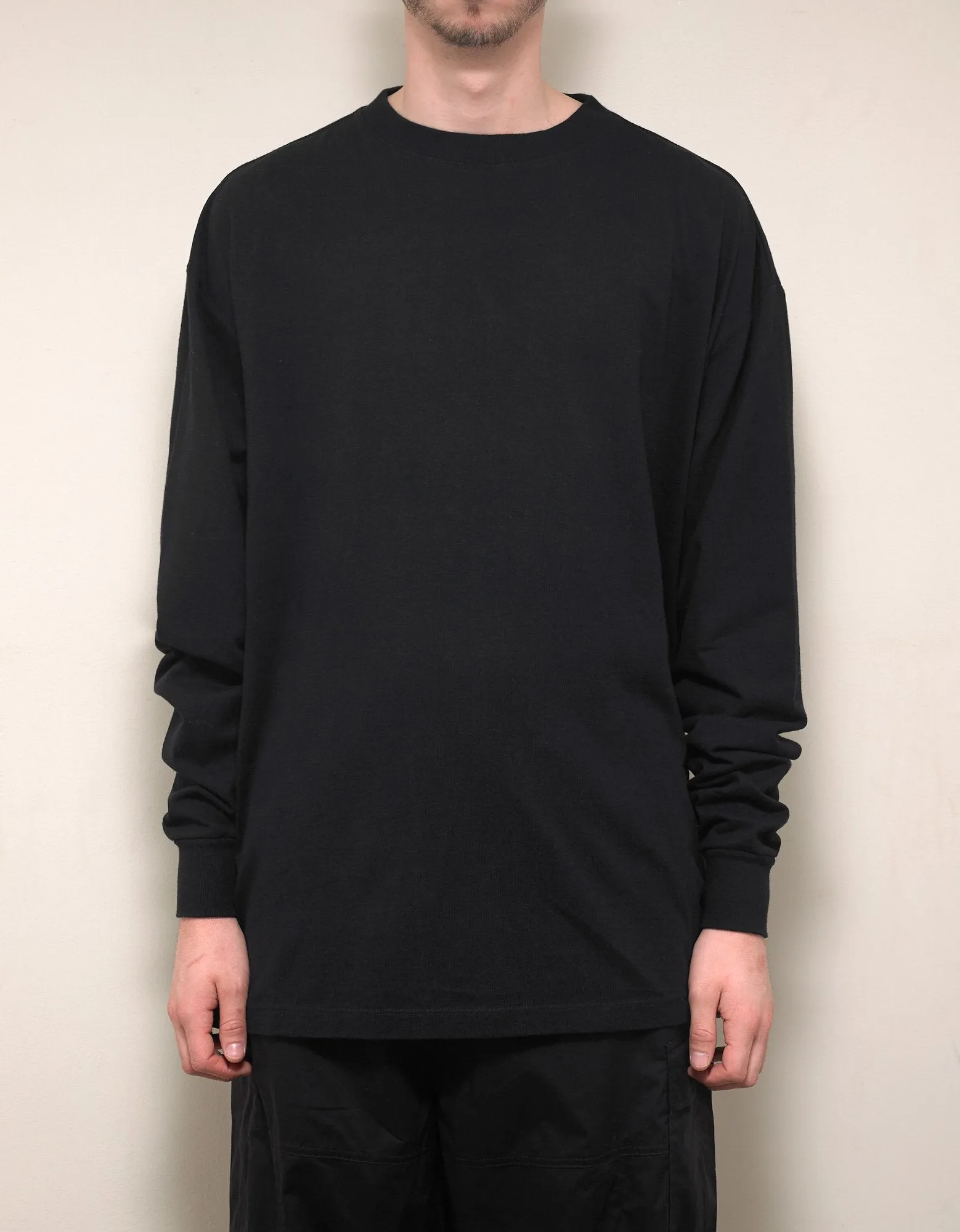 Black Printed Long Sleeve Skate T-Shirt