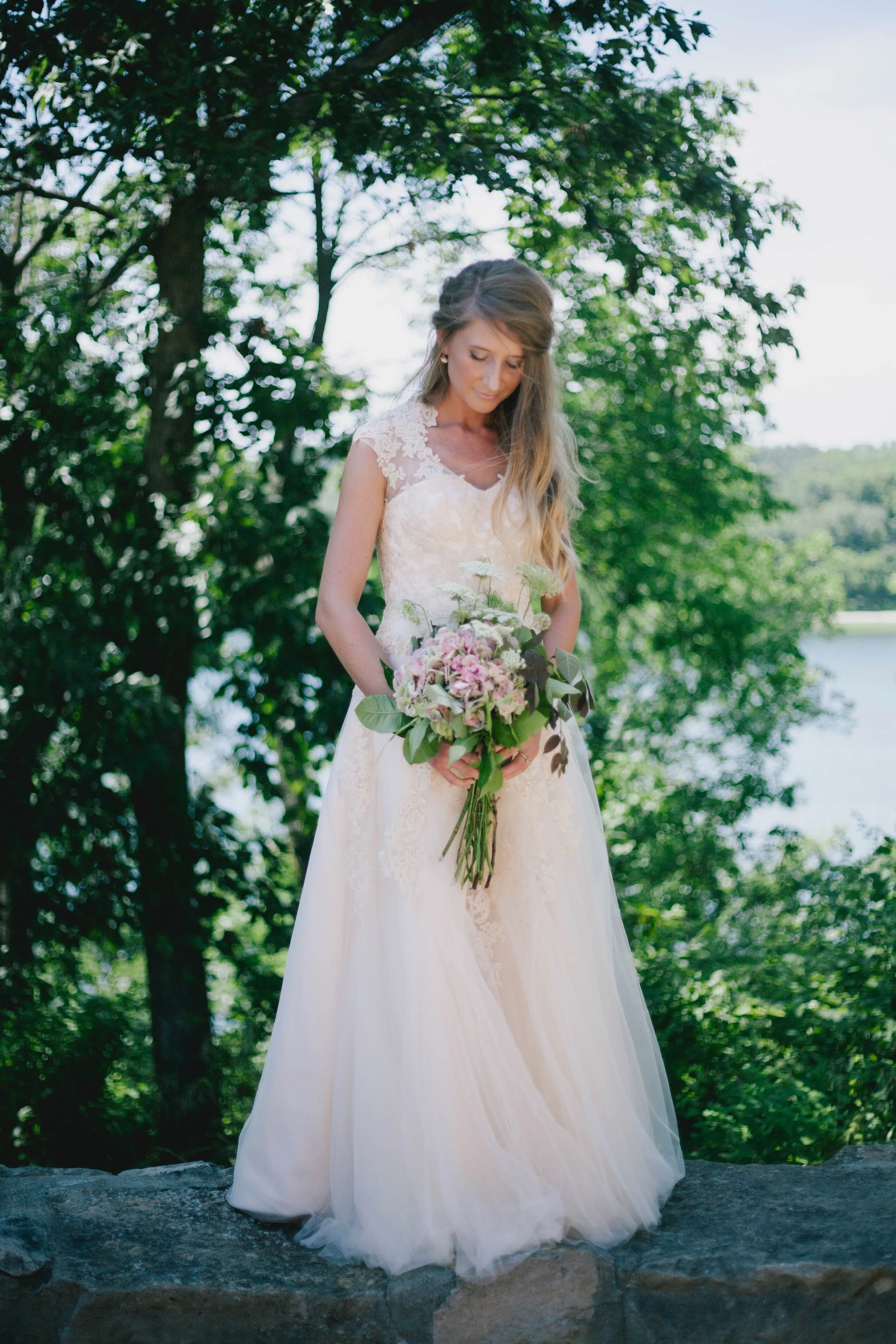 Blush Boho Lace Wedding Dress KORYNNE