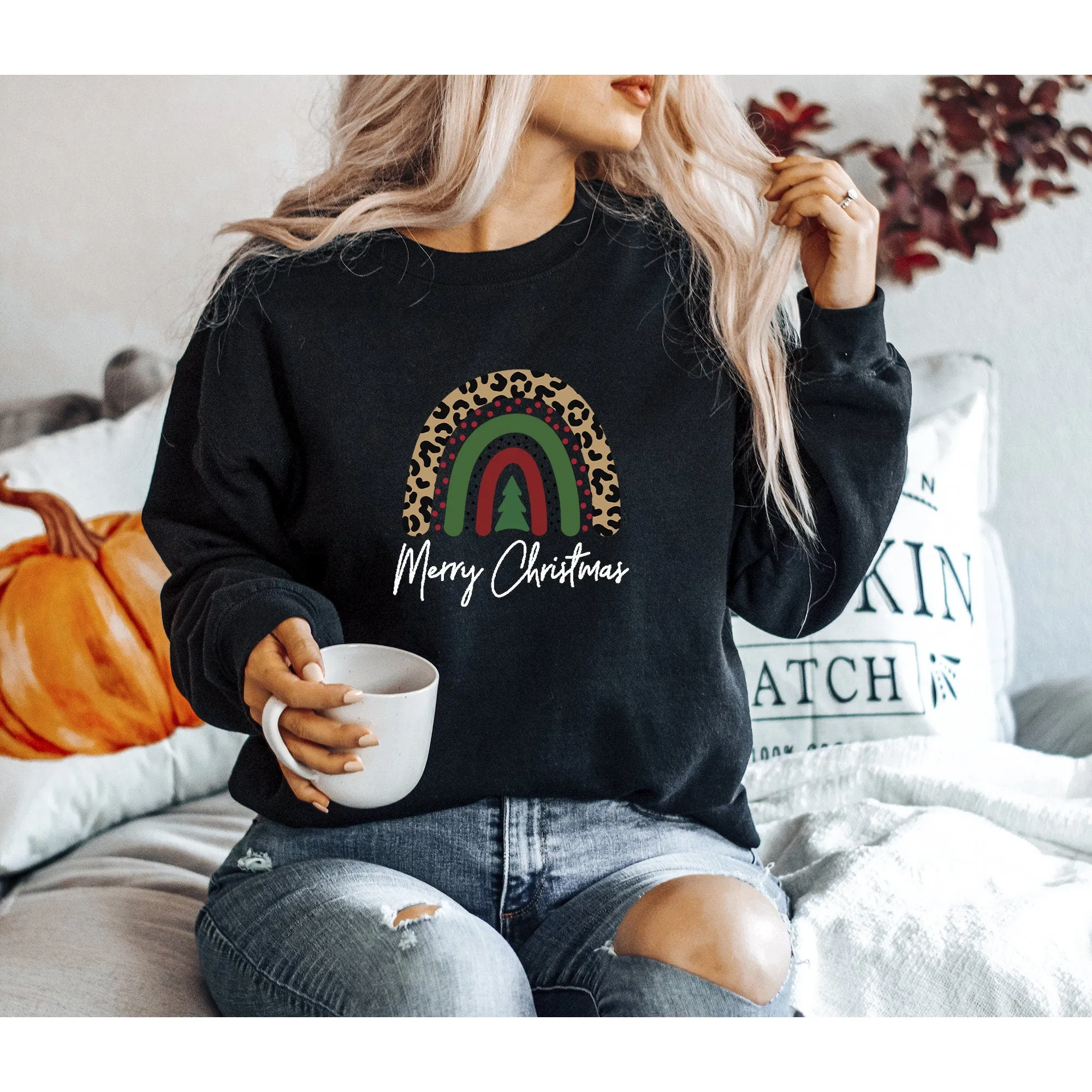 Boho Merry Christmas Sweatshirt