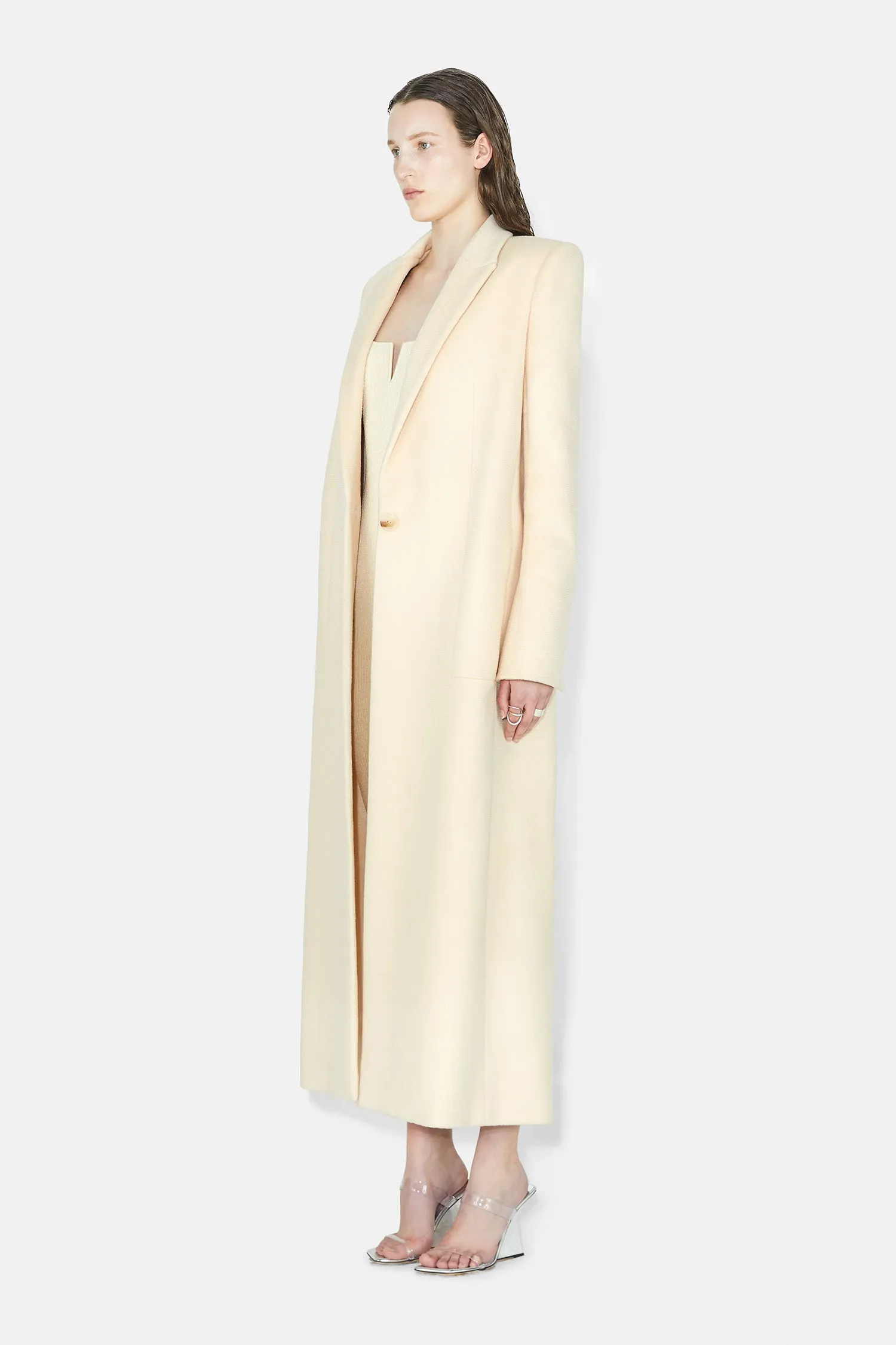 Boyfriend Coat - Cream