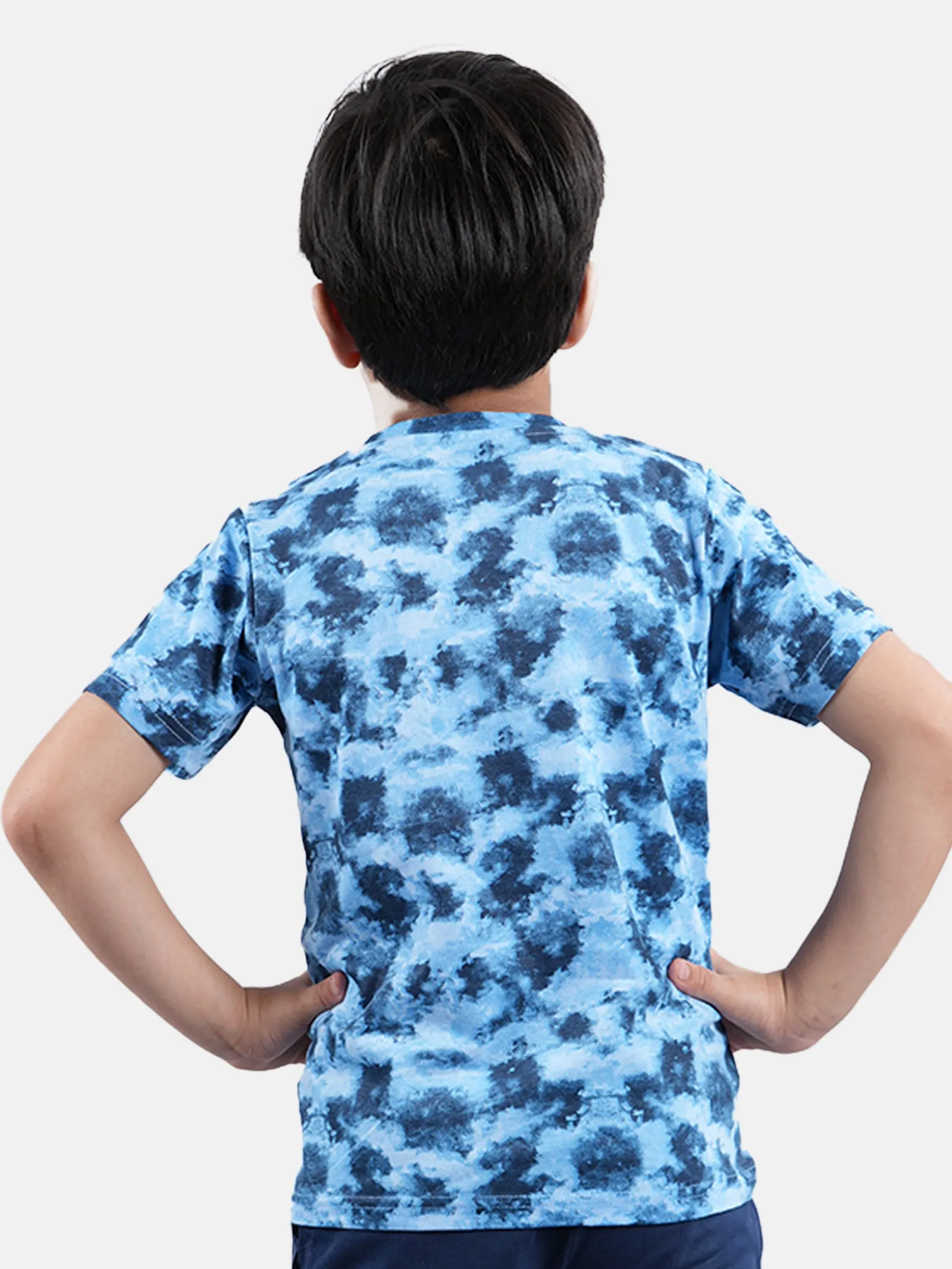 Boys Tie and Dye Tee With Chest Print