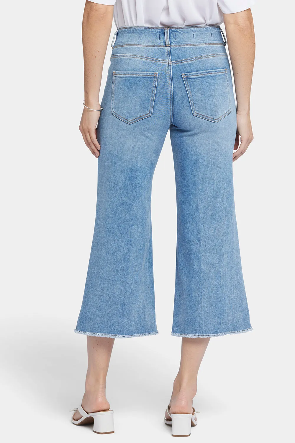 Brigitte Wide Leg Capri Jeans - Corfu