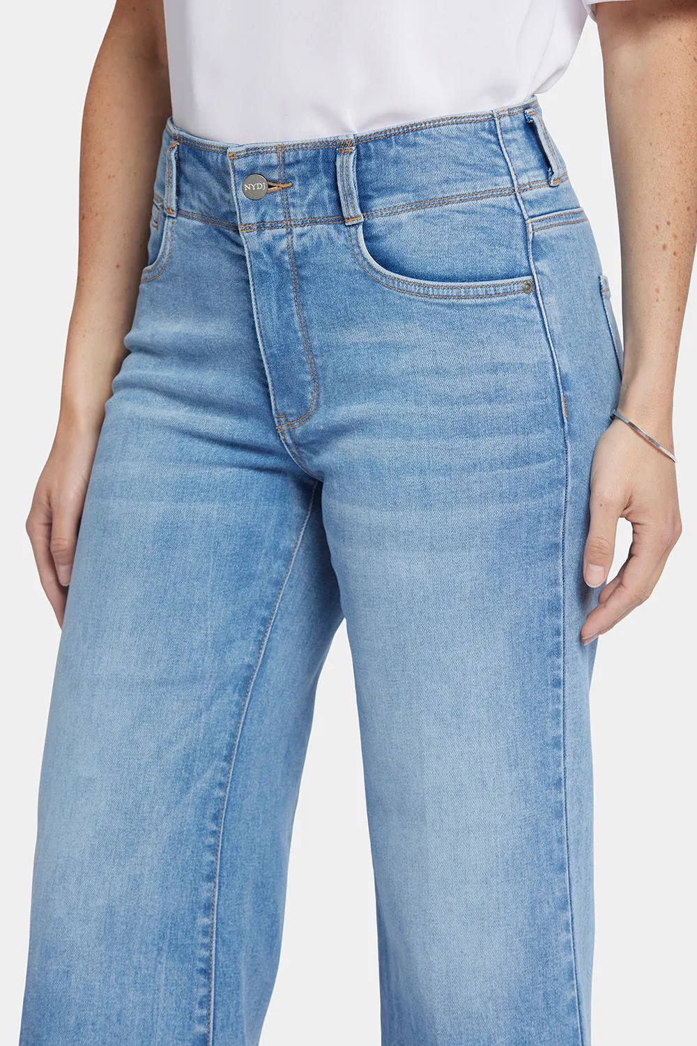 Brigitte Wide Leg Capri Jeans - Corfu