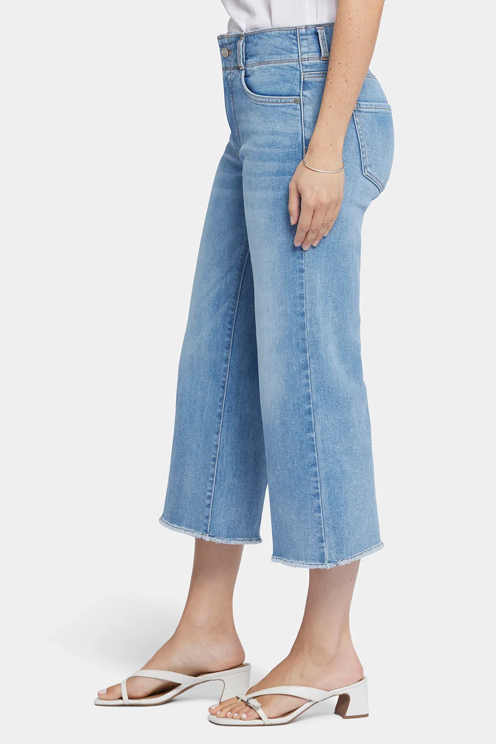 Brigitte Wide Leg Capri Jeans - Corfu