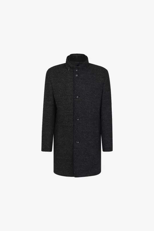 Bugatti Wool Coat | Charcoal