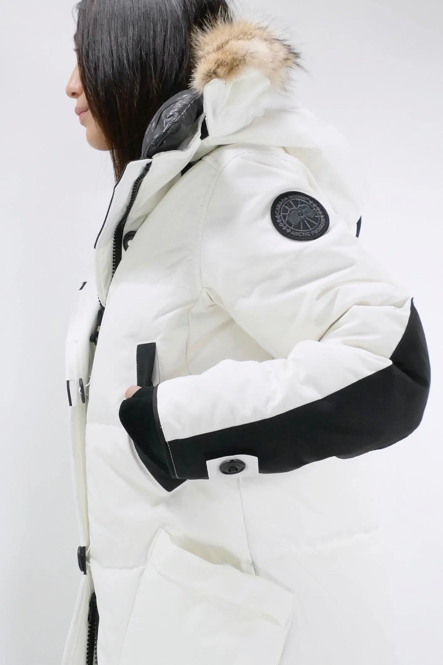 Canada Goose Womens *Parka Aldridge Black Label - North Star White