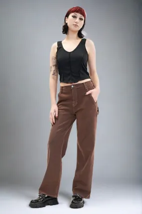 Cargo Pocket Wide Leg Jeans