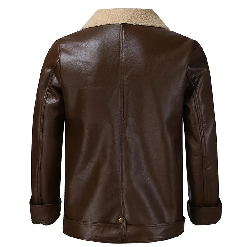 Casual Padded Leather Men's Coats