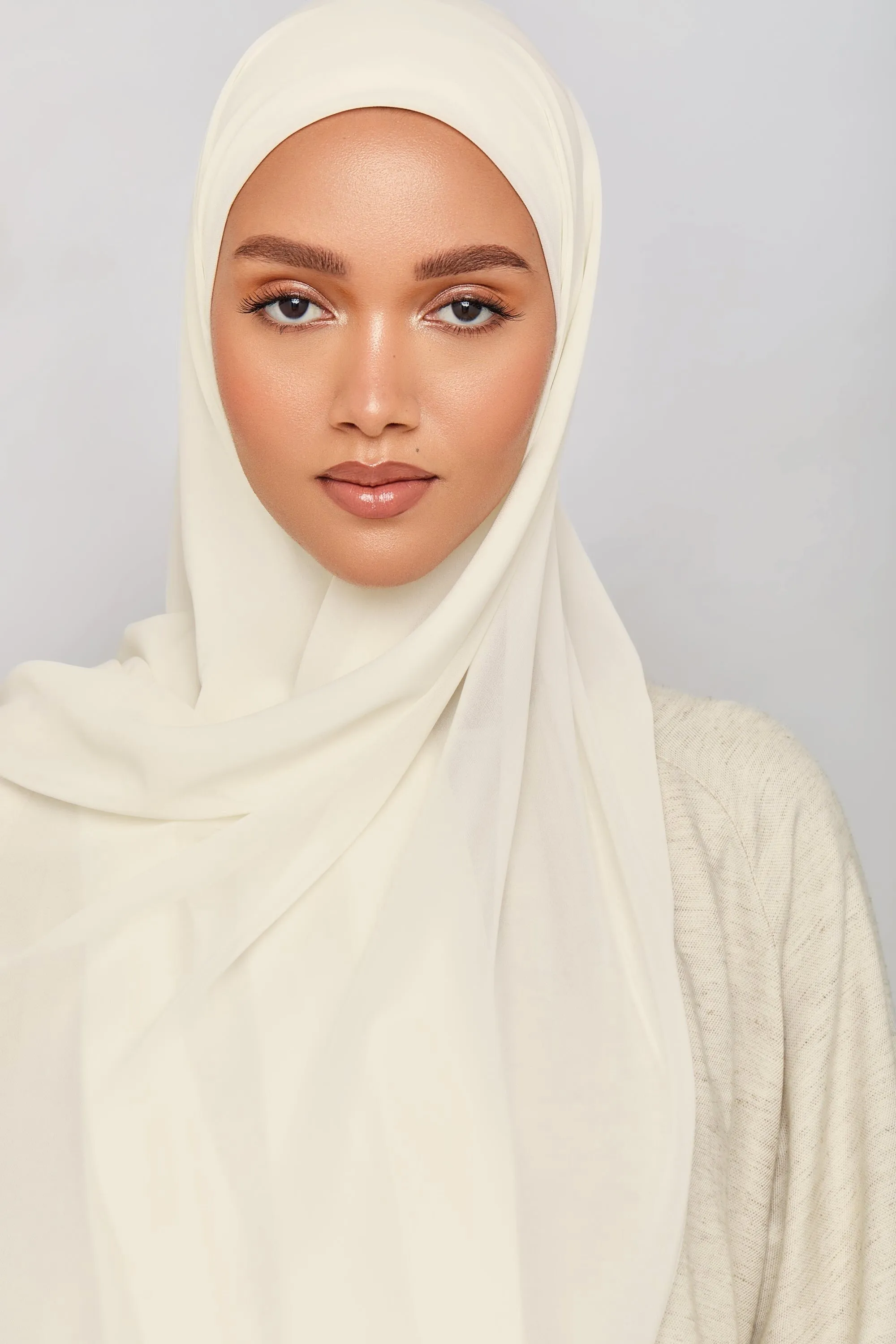 Chiffon LITE Hijab - Off White