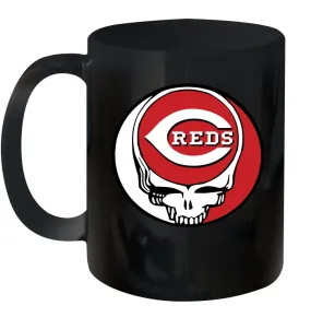 Cincinnati Reds Grateful Dead Steal Your Face Baseball Ceramic Mug 11oz