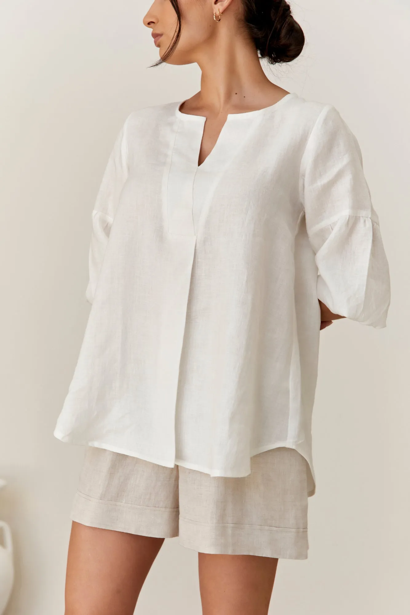 Clancy Linen Top Warm White