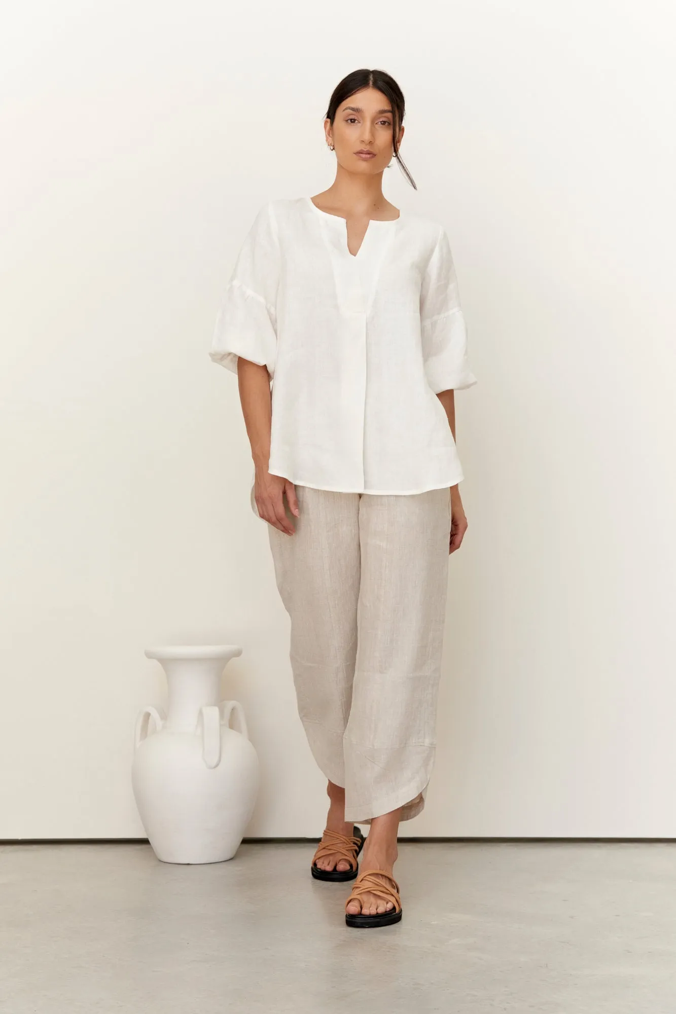 Clancy Linen Top Warm White