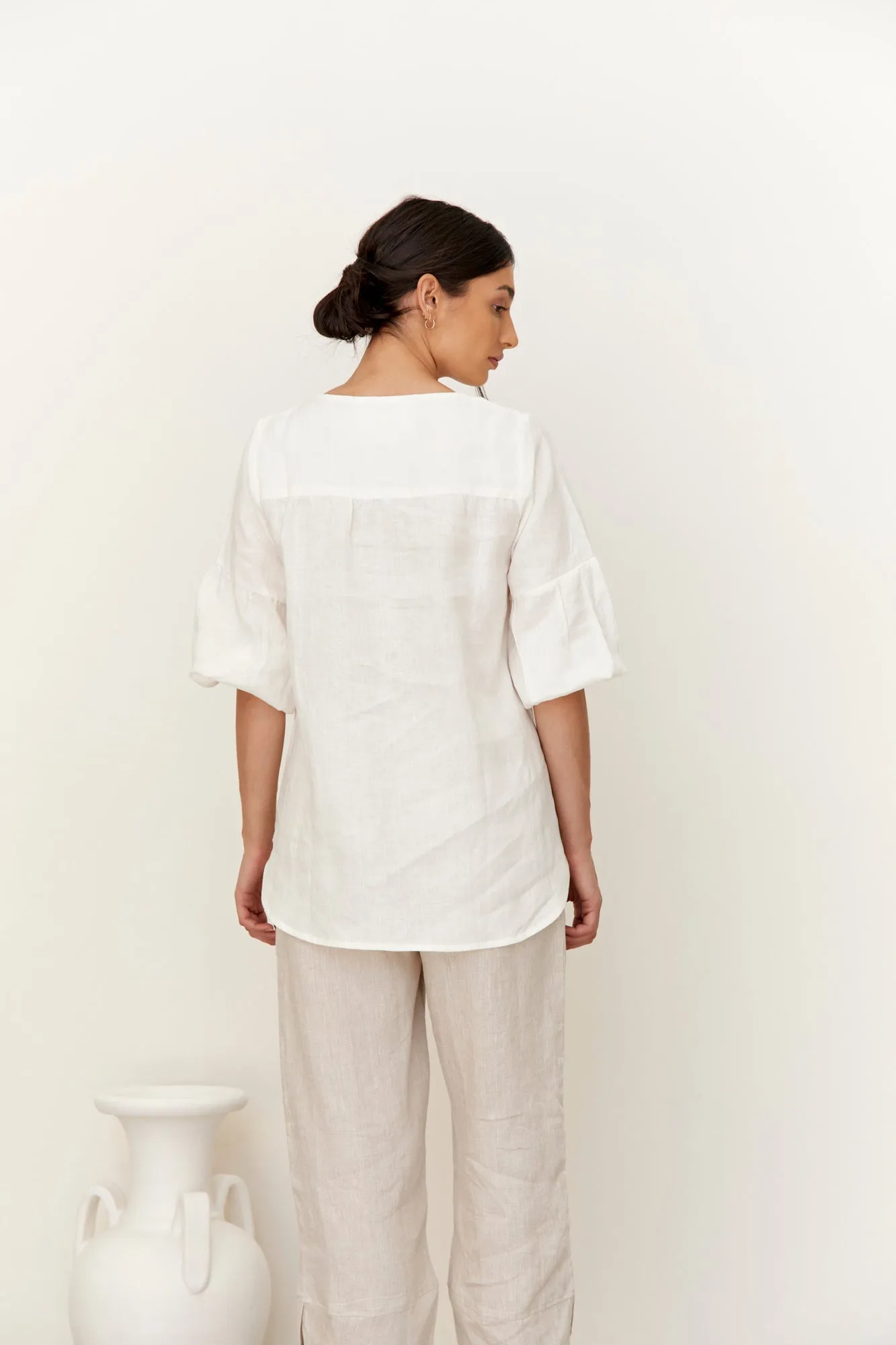 Clancy Linen Top Warm White