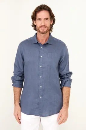 Classic Linen Shirt - Vintage Indigo