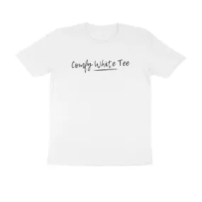 Comfy White Tee Crew Neck T-shirt for Men