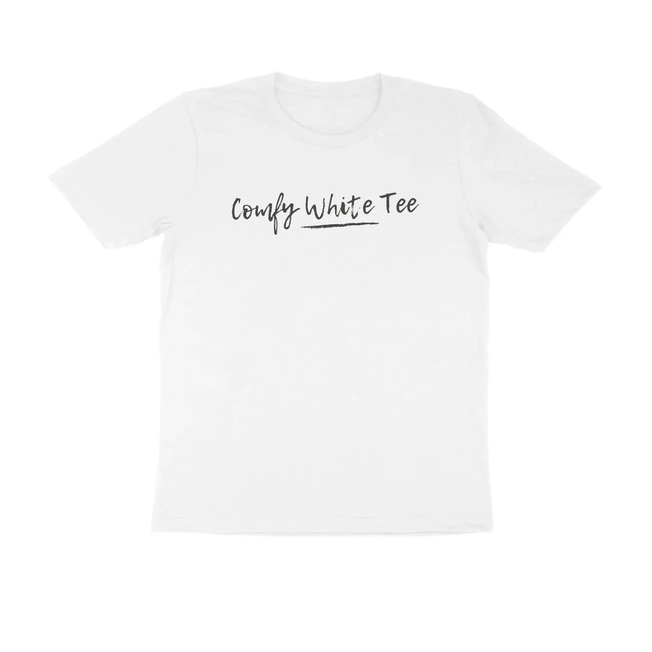 Comfy White Tee Crew Neck T-shirt for Men