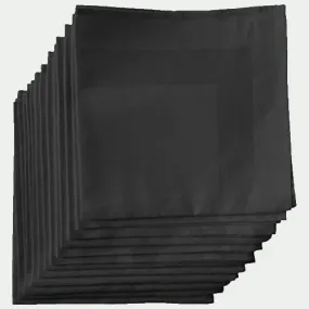 cotton napkin, black, 22x22