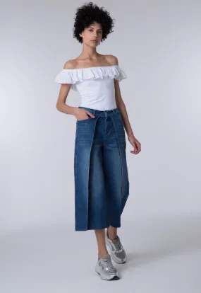 Cropped Wide Leg Jeans