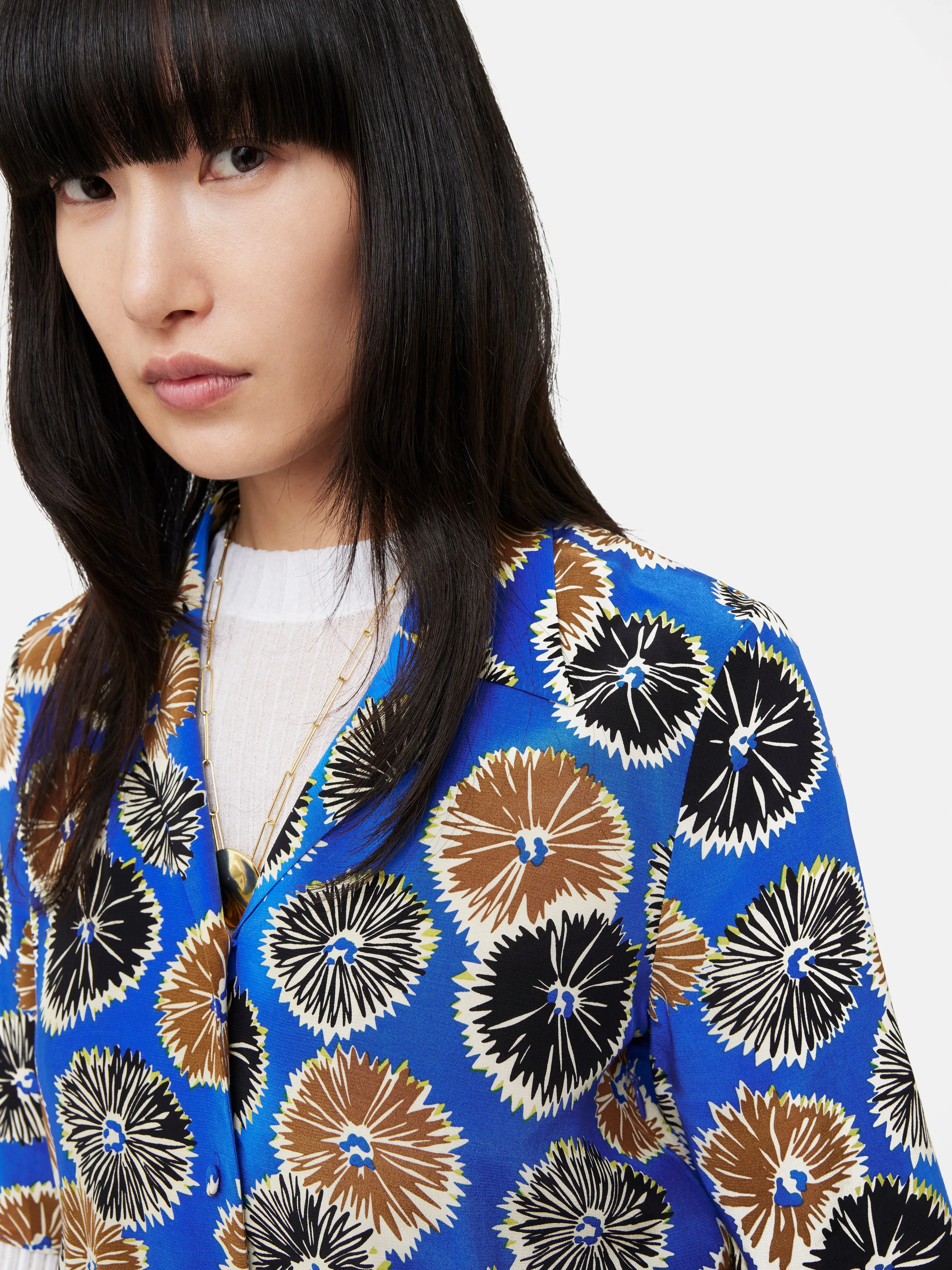 Dandelion Floral Shirt Dress | Blue