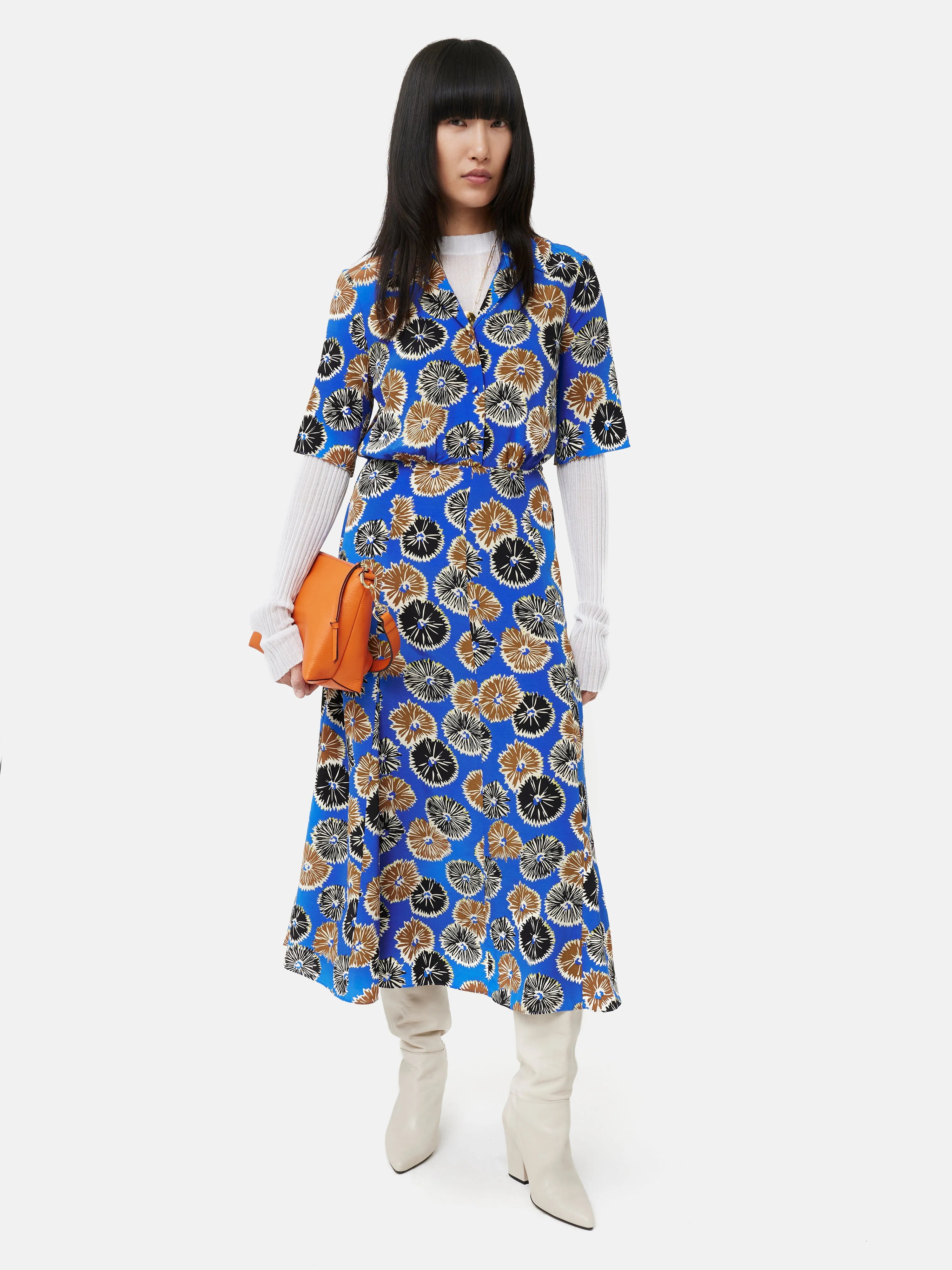 Dandelion Floral Shirt Dress | Blue