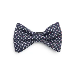 DARK BLUE PRE-KNOTTED SILK BOWTIE