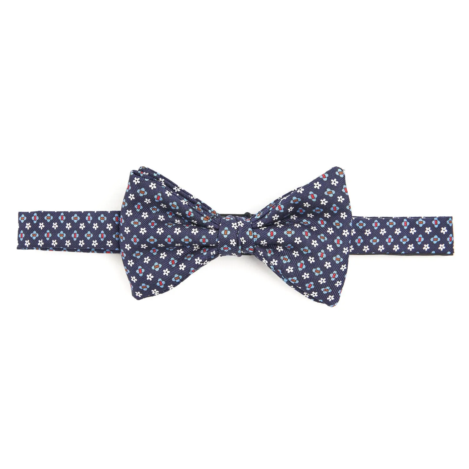 DARK BLUE PRE-KNOTTED SILK BOWTIE