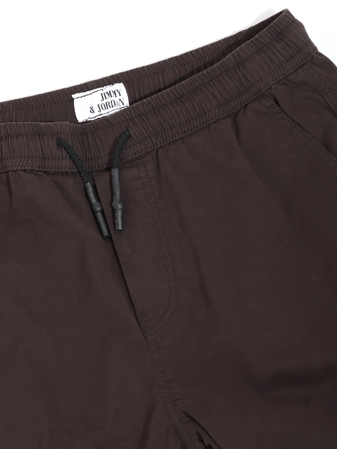 Dark Brown Coated Cotton Cargo