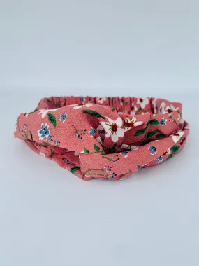 Dark Red Floral Headband