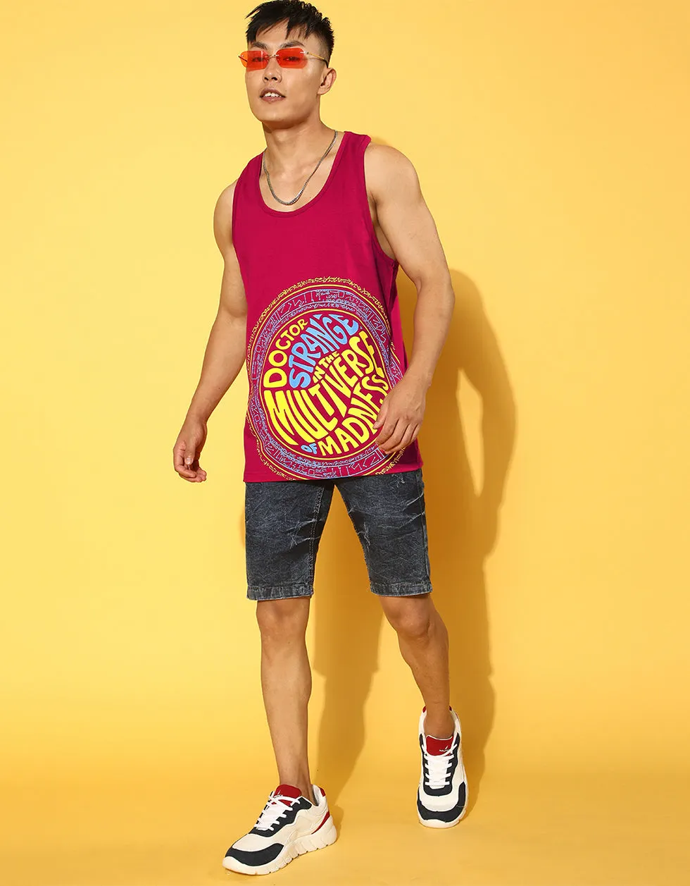 Doctor Strange Viva Magenta Printed Vest - Original Marvel Tee