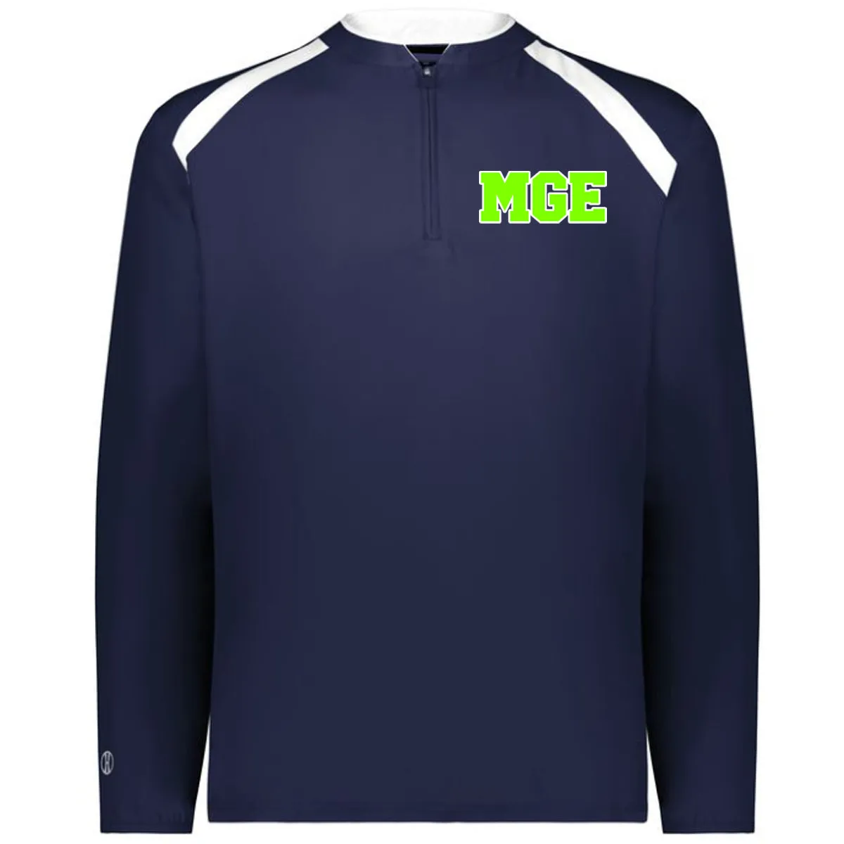 Elite - Clubhouse Longsleeves Cage Jacket with MGE (Varsity Font) - Navy