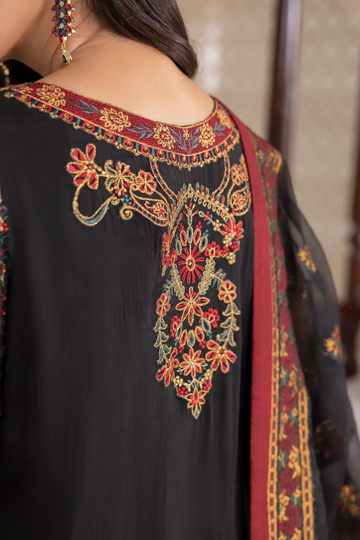 EMBROIDERED CHIFFON UF-417